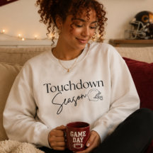 Touchdown-säsong, mysig fotboll Game Day-crewneck