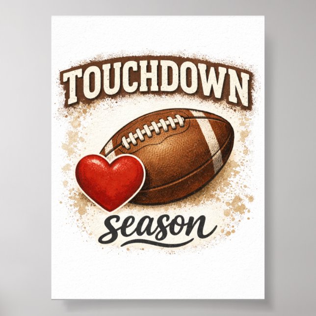 Touchdown Säsong Utskrivbar Digital Nedladdning Poster (Framsidan)