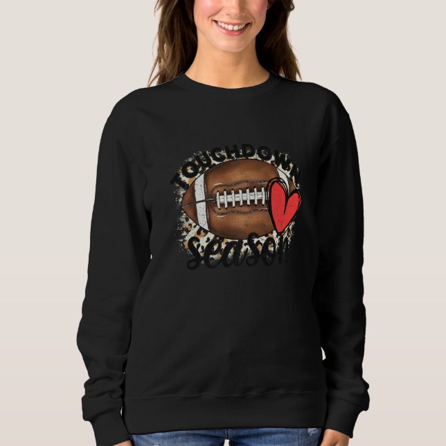 Touchdown Season Love Football Season Rugby T Shirt (Framsida)