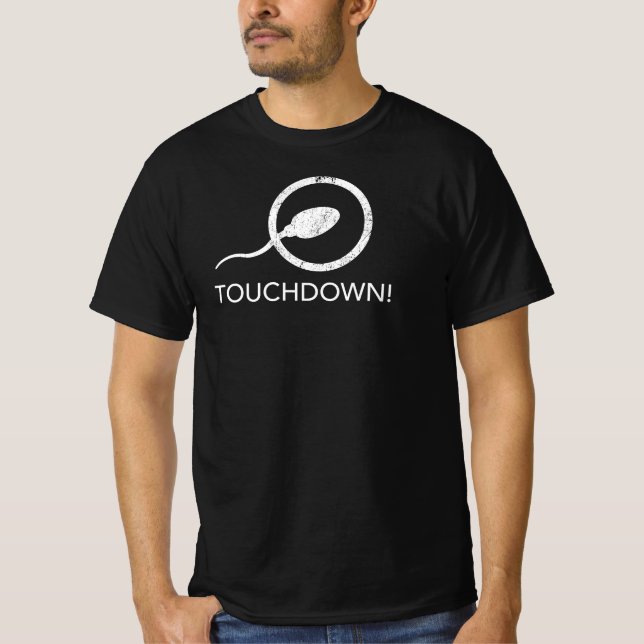 Touchdown (slutspel) - Lusande fotbollsbaskesporta T Shirt (Framsida)