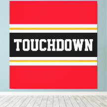 TOUCHDOWN Sporty Red Black Football Rand