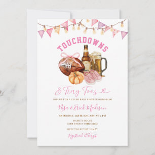 Touchdown Tiny Toball Par Baby Shower Inbjudningar