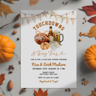 Touchdown Tiny Toball Par Baby Shower Inbjudningar