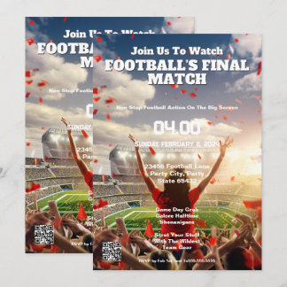 Touchdown Triumph Fotboll Final Inbjudan