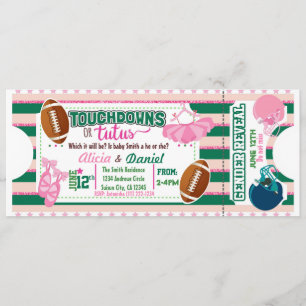 Touchdowns eller Tutus-inbjudan Inbjudningar