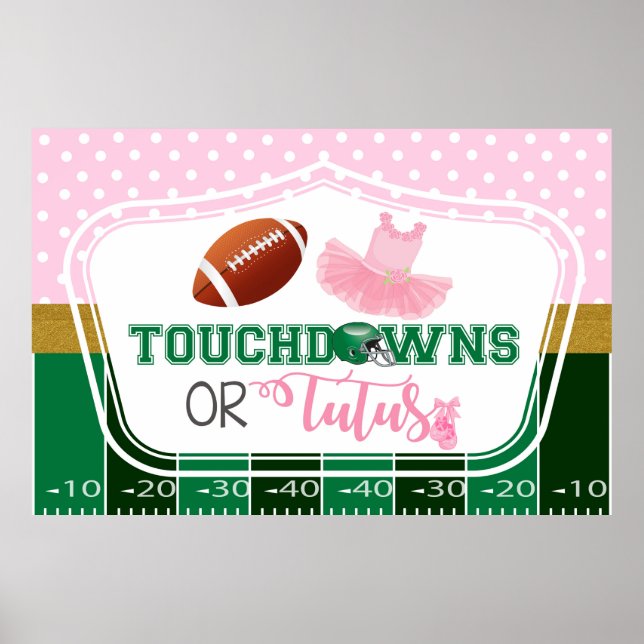 Touchdowns eller Tutus Köns Avslöjande Bakgrund Poster (Framsidan)