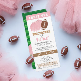Touchdowns eller Tutus Könsbestämning Biljett Inbjudningar