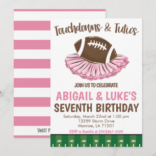 Touchdown's och Tutu's födelsedag Inbjudningar