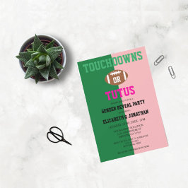 Touchdowor eller Tutus Gender Reveal Inbjudningar
