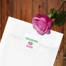 Touchdowor eller Tutus Gender Reveal Runt Klistermärke