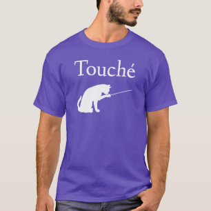 Touche Fäktning Katt Katt Älskande Florett pojke r T Shirt
