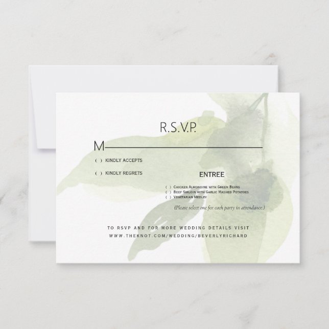 Touches of Vår Foliage Bröllop OSA Card Kort (Framsida)