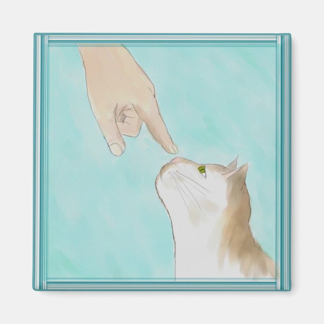 Touching Kattunge Nose Magnet (Framsidan)