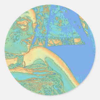 Touching Oshun Runt Klistermärke