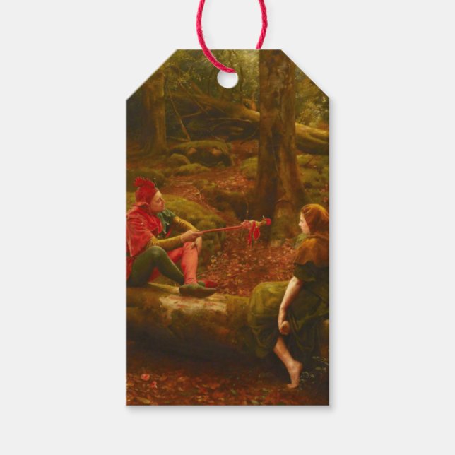 Touchstone and Audrey (by John Collier) Presentetikett (Framsidan)