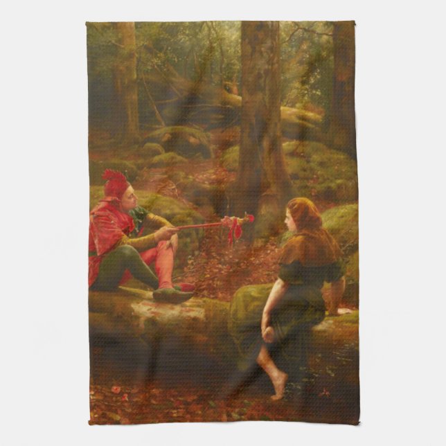 Touchstone and Audrey (In the Forest of Arden) Kökshandduk (Vertikal)