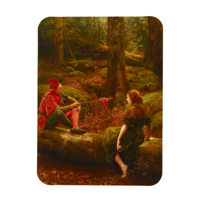 Touchstone och Audrey (av John Collier) Magnet (Vertikal)