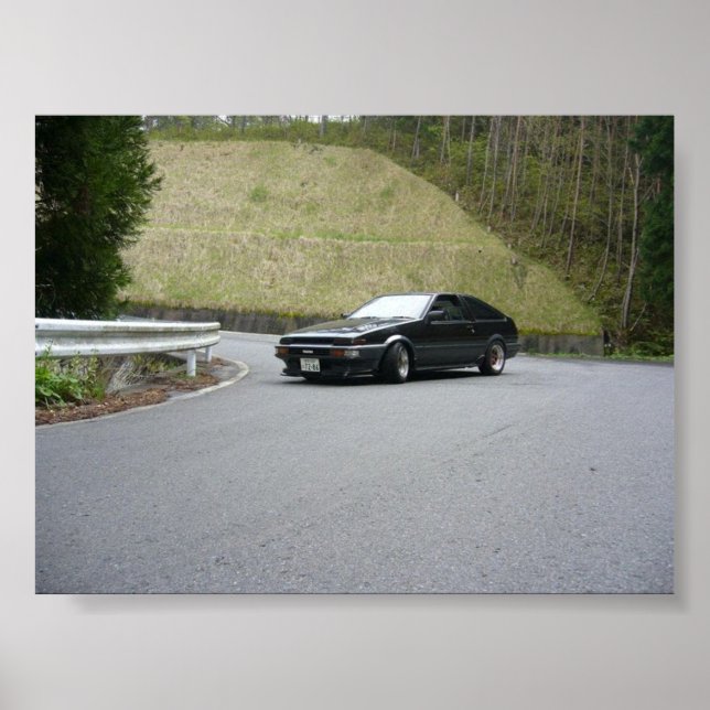 Touge och Drift AE86 Poster (Framsidan)