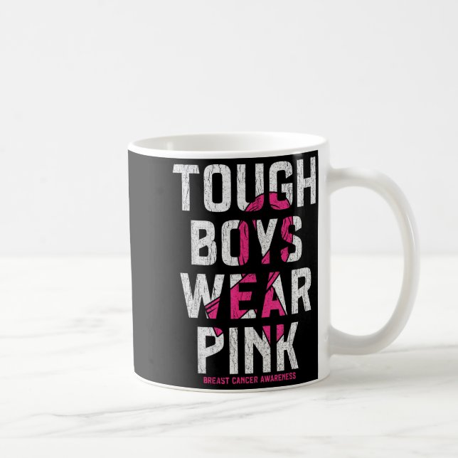 Tough Boys Wear Nk Breast Cancer Awareness Shirts  Kaffemugg (Höger)