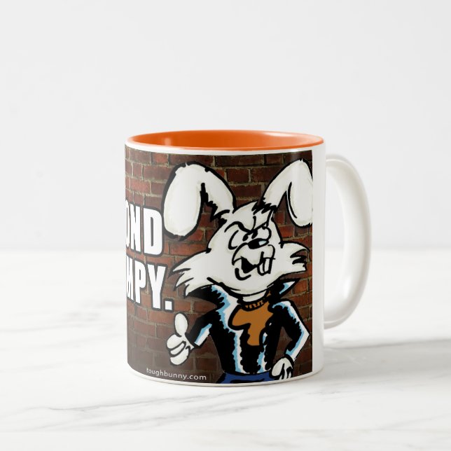 TOUGH BUNNY - GRUMPY coffee mug Två-Tonad Mugg (Framsida höger)
