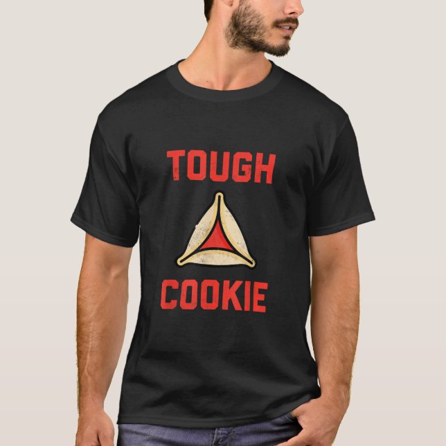 Tough Cookie Hamantashen Happy Purim Costume Party T Shirt (Framsida)