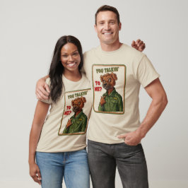 Tough Dog Attitude – Vintage Military Animal Art T Shirt