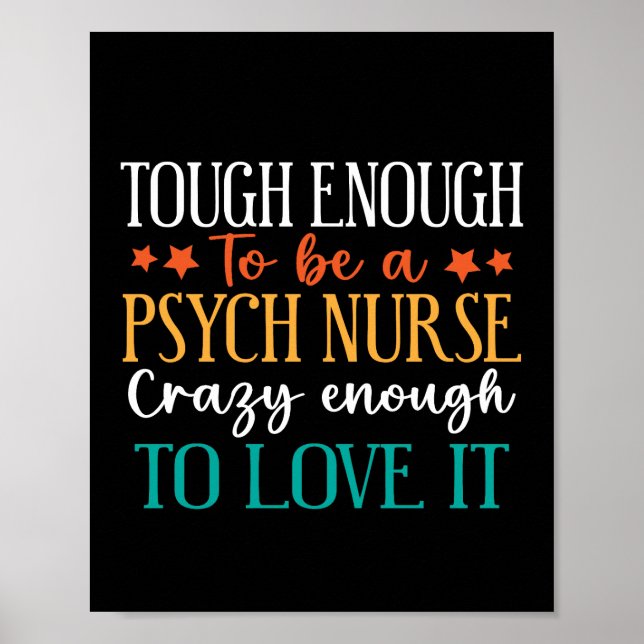 Tough Enough To Be A Psych Nurse  Poster (Framsidan)