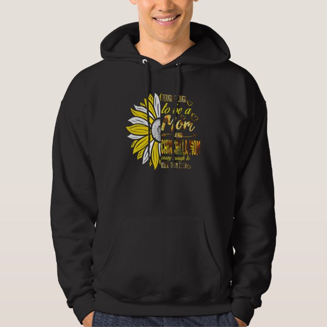 Tough To Be A Mom And Chinchilla Mom Crazy Mother' Hoodie (Framsida)
