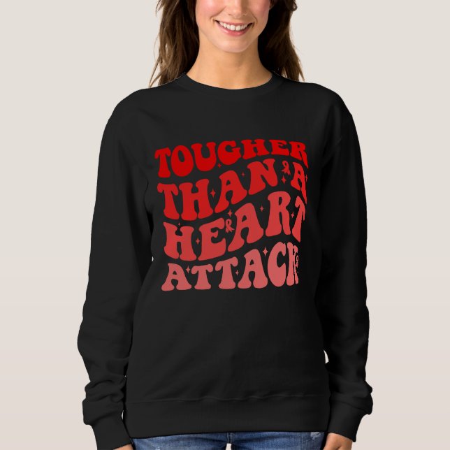 Tougher Than A Heart Attack Heart Disease Awarenes T Shirt (Framsida)