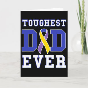 Toughest Dad Ever - Blåscancer Medvetenhet Ribbo Kort