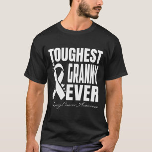 Toughest GRANNY Aldrig Lung Cancer Awareness T Shirt