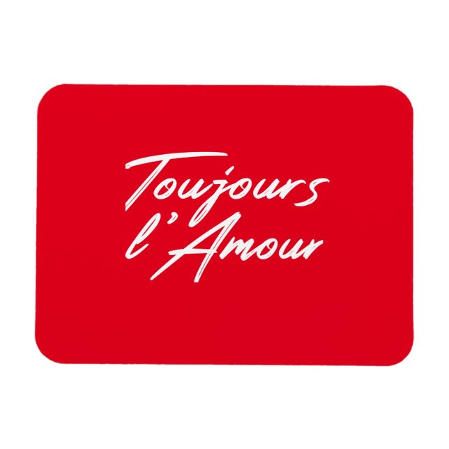 Toujours l'Amour - Evig kärlek för bröllop Magnet (Horisontell)