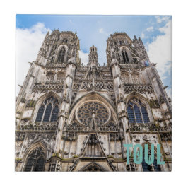 Toul St. Etienne Cathedral Frankrike-gåva Kakelplatta