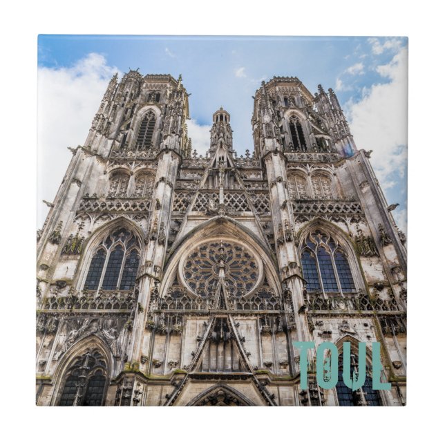 Toul St. Etienne Cathedral Frankrike-gåva Kakelplatta (Framsidan)