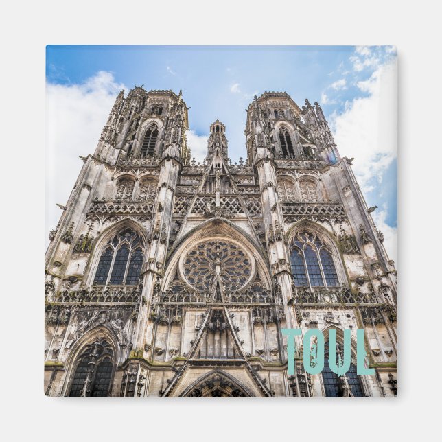 Toul St. Etienne Cathedral Frankrike-gåva Magnet (Framsidan)