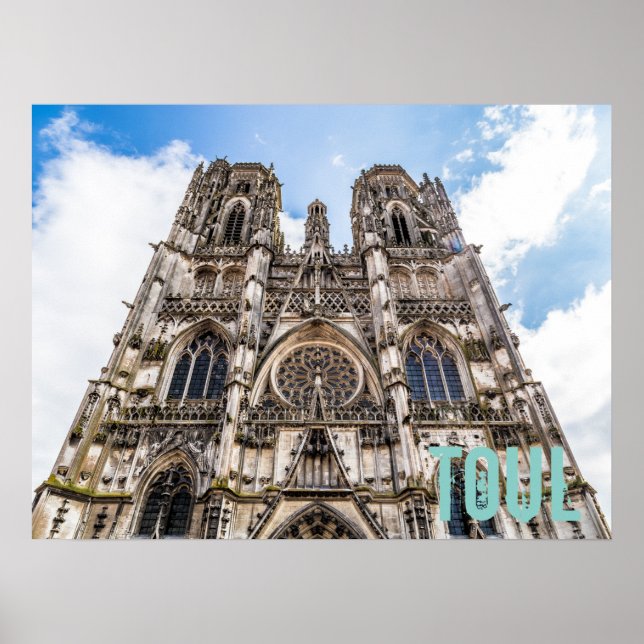 Toul St. Etienne Cathedral Frankrike-gåva Poster (Framsidan)