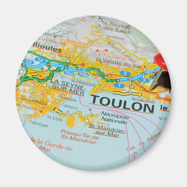 Toulon, Frankrike Magnet (Framsidan)
