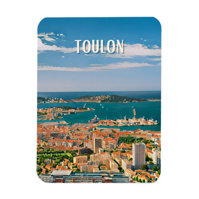 Toulon Photo Vintage Magnet (Vertikal)