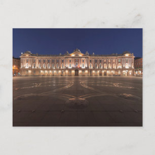 Toulouse Capitole natt Vykort