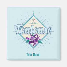 Toulouse City Frankrike Retro Violets Vintage Souv Magnet