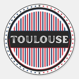 Toulouse City Pride Emblem – Fransk Identitet Runt Klistermärke