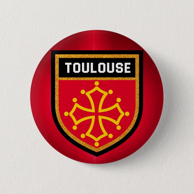 Toulouse Flagga Knapp (Framsida)