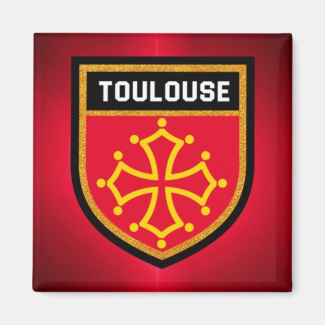 Toulouse Flagga Magnet (Framsidan)