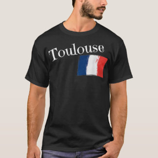 Toulouse Frankrike Flagga Fransk City of Toulouse T Shirt