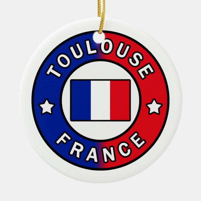 Toulouse Frankrike Julgransprydnad Keramik (Framsidan)