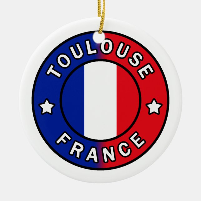 Toulouse Frankrike Julgransprydnad Keramik (Framsidan)
