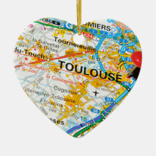 Toulouse frankrike julgransprydnad keramik
