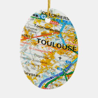 Toulouse frankrike julgransprydnad keramik