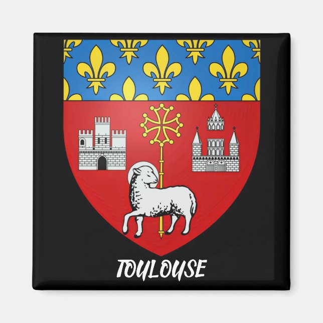 Toulouse Frankrike Kitchen Magnet (Framsidan)