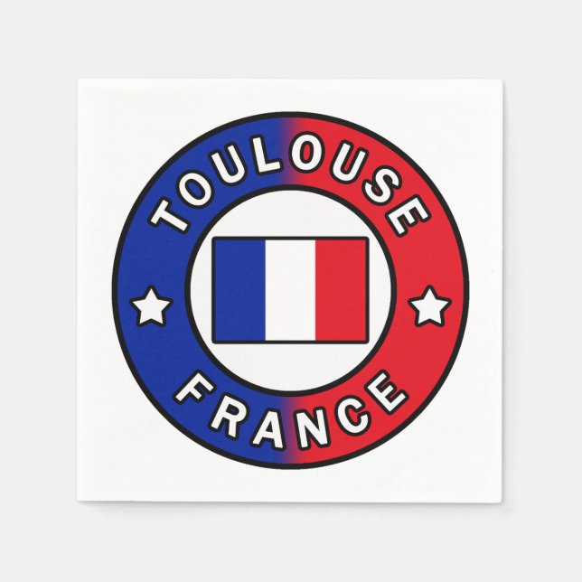 Toulouse Frankrike Pappersservett (Framsidan)